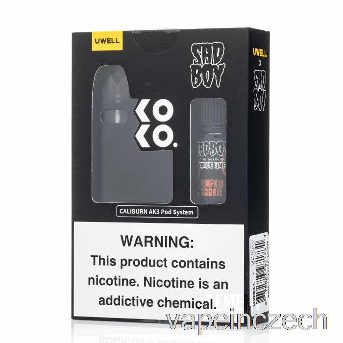 Uwell X Dv Caliburn Ak3 Kit + 50mg Nic Salt [černá] Sadboy - Pumpkin Cookie Vape Pen